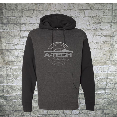 A Tech Hoodie Black & Charcoal Heather